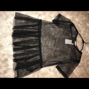 Black Mesh Top